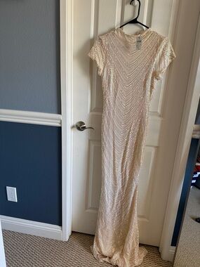Windsor Cream Sequin Maxi Dress